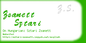 zsanett sztari business card